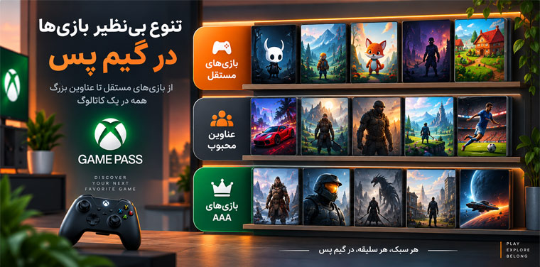 دسترسی به کاتالوگی وسیع از بازی ها