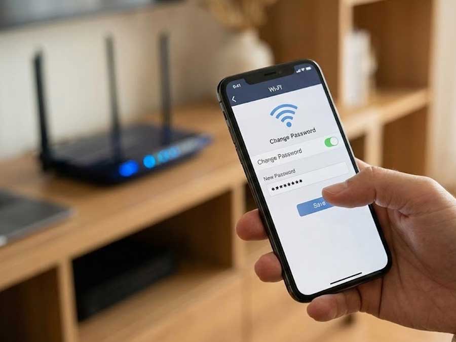 مراحل تغییر رمز وای فای با گوشی