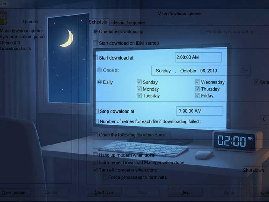 نکات مهم برای دانلود شبانه