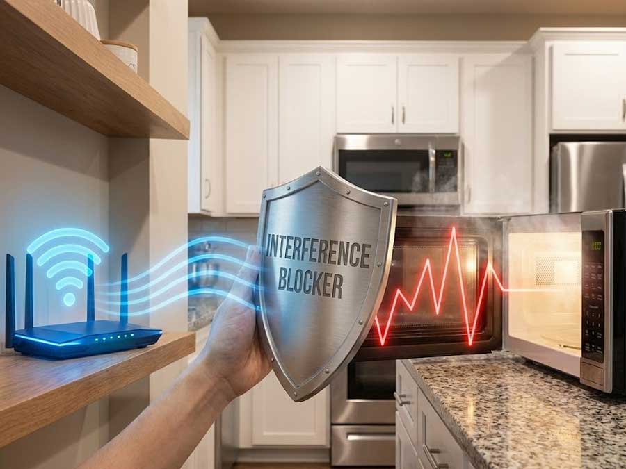 راهکار های مقابله با تداخل وای فای با مایکروویو