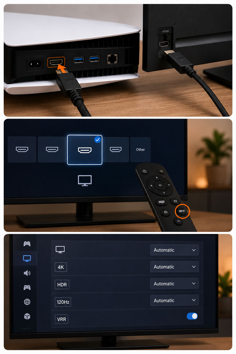 آموزش اتصال PS5 به تلویزیون