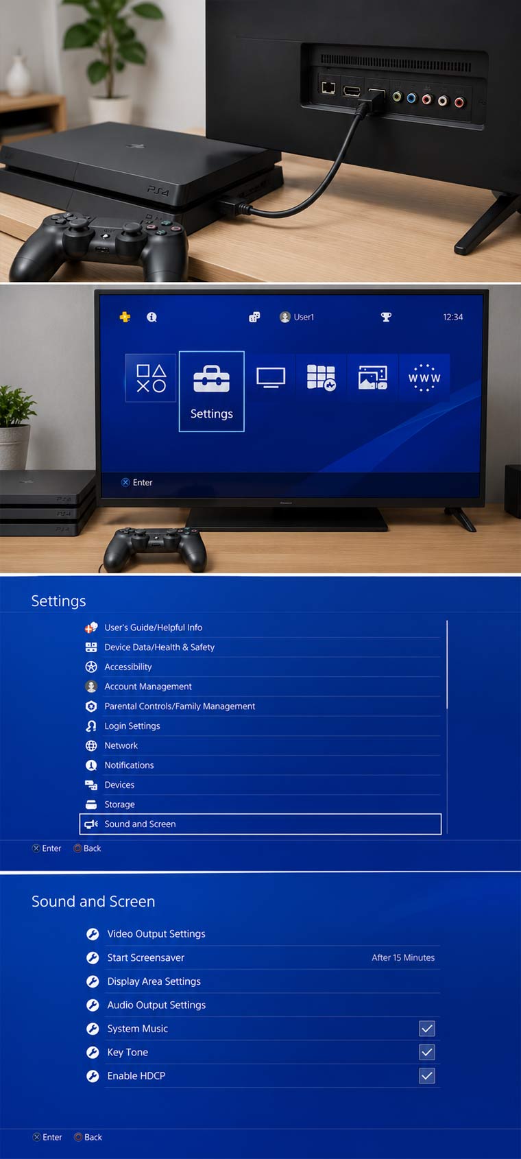وصل كردن PS4 به تلویزیون
